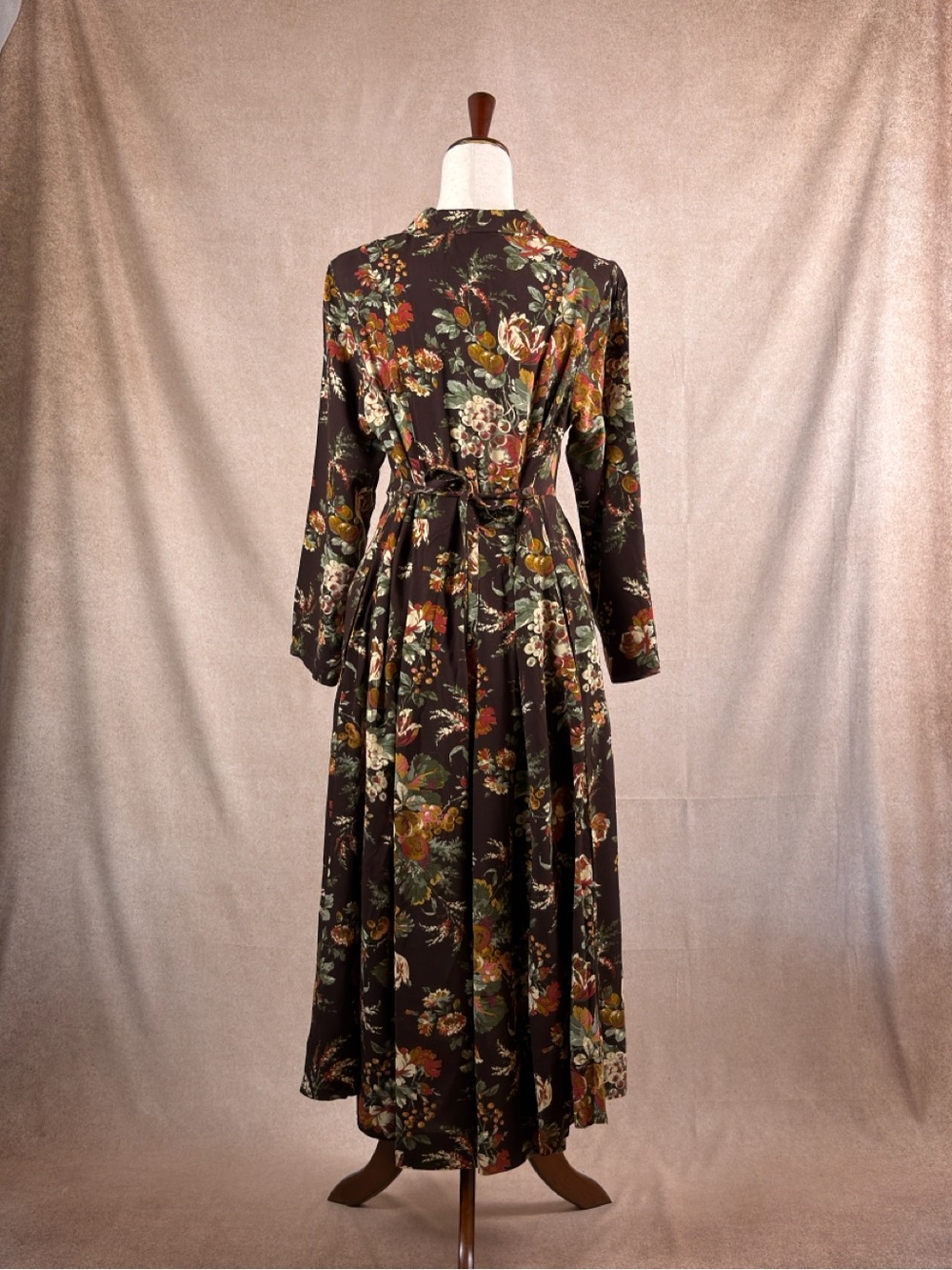 April Cornell Long-Sleeve Chocolate Floral Dress - Picture 3 of 9